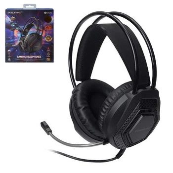 Наушники игровые Borofone BO105 USB+3.5 мм, 2 м, Black