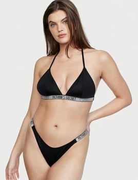 Купальник Victoria’s Secret Essential Shine Strap Swim L чорний