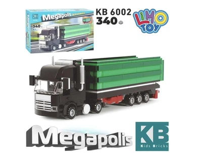 Конструктор KB 6002 Megapolis, грузовик с прицепом, 340 деталей