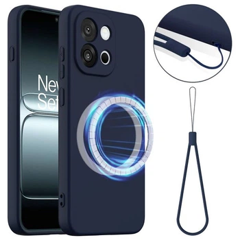 Захисний чохол Deexe Silicone Case with MagSafe для OnePlus Nord 6 - Dark Blue