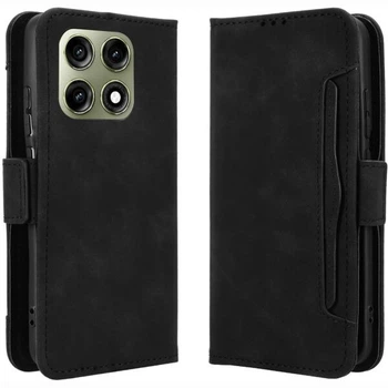 Чехол-книжка с карманами Deexe Wallet Stand для Motorola Edge 70 Pro - Black