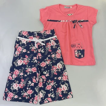 Футболка і бриджі для дівчинки Paty Kids кораловий 51409 116 см