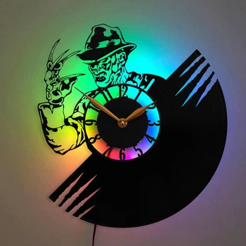 Годинник Freddy Krueger з LED-підсвіткою, Кошмар на вулиці В'язів, подарунок Freddy Krueger, годинник Krueger