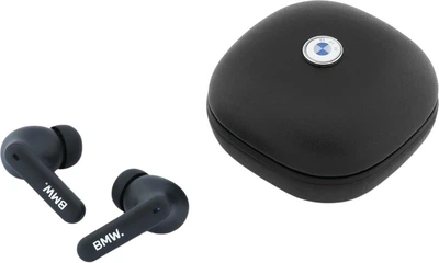 Słuchawki BMW Leather Metal Logo ENC Black (3666339593803)