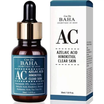 Сыворотка для борьбы с акне Cos de Baha AC Azelaic Acid Hinokitiol Clear Skin Serum 30 мл