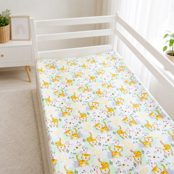 Простынь Mirson Ranforce Elite 17-0971 Kittens in Nature 150х220 см (2200013496786)