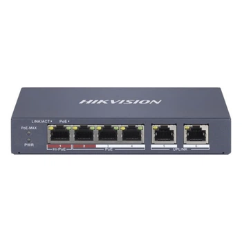 4-портовий керований PoE комутатор Hikvision DS-3E1106HP-EI