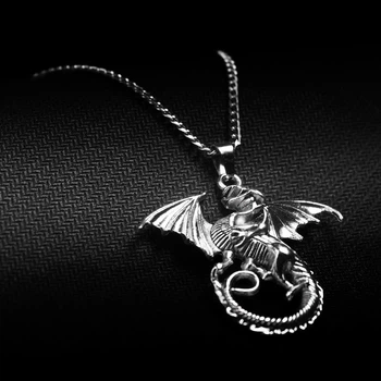 Подвеска кулон на шею дракон цепочка DRAGON от украинского производителя из нержавеющей стали на подарок