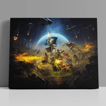 Інтер'єрна картина Helldivers 2, декор в кімнату геймера, 48×60 см (id6619)