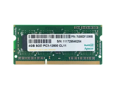 Оперативная память для ноутбука SODIMM Apacer DDR3 4Gb 1600MHz PC3-12800S (75.B93DF.G090B) 14891 Б/У