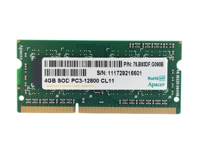 Оперативна пам'ять для ноутбука SODIMM Apacer DDR3 4Gb 1600MHz PC3-12800S (75.B93DF.G090B) 14915 Б/У