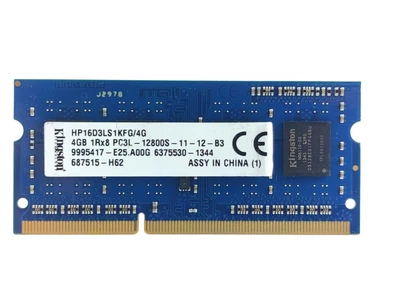 Оперативна пам'ять для ноутбука SODIMM Kingston DDR3L 4Gb 1600MHz PC3L-12800S (HP16D3LS1KFG/4G) 15012 Б/У