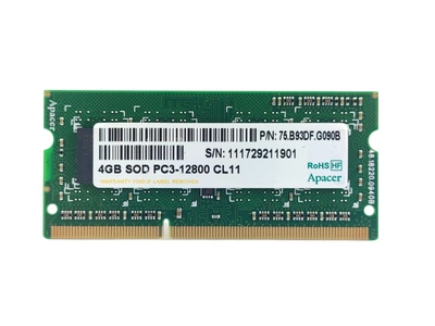 Оперативная память для ноутбука SODIMM Apacer DDR3 4Gb 1600MHz PC3-12800S (75.B93DF.G090B) 14884 Б/У
