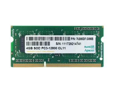 Оперативная память для ноутбука SODIMM Apacer DDR3 4Gb 1600MHz PC3-12800S (75.B93DF.G090B) 14888 Б/У