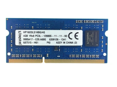 Оперативна пам'ять для ноутбука SODIMM Kingston DDR3L 4Gb 1600MHz PC3L-12800S (HP16D3LS1KBG/4G) 150009 Б/У