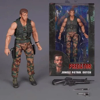 Фигурка Predator Jungle Patrol Dutch 18 см — Коллекционная игрушка-герой Хищник Датч Арнольд Шварценеггер в подарочной упаковке