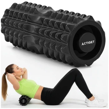 Массажный ролик Actiget EVA 33 x 13 см (валик, роллер) ACT0099 Black