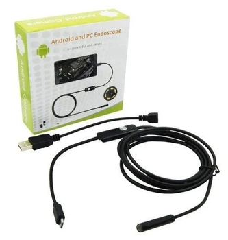 Камера Эндоскоп Android and PC Endoscope · Гибкая USB камера 2 метра Эндоскопическая камера для смартфона