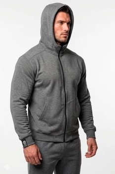 Чоловіча кофта на блискавці з капюшоном TOTALFIT AM6-LD92 XL