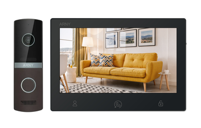 Комплект ARNY AVD-7123FHD (AVD-710FHD 2Мп 7'' IPS + AVP-NG230 2Мп 115°), Black + Brown