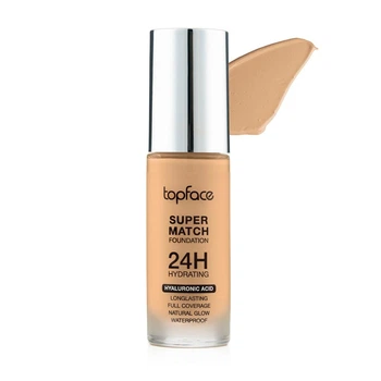 Тональный крем для лица Topface Super Match Foundation 24H Hydrating для увлажнения и идеального тона кожи 008 Biscuit Медовый, теплый 30 мл