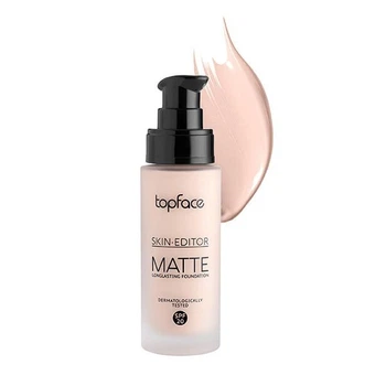 Тональный крем для лица Topface Skin Editor Matte Longlasting Foundation с матовым финишем и плотным перекрытием 001 Pink Beige Розово-бежевый 32 мл