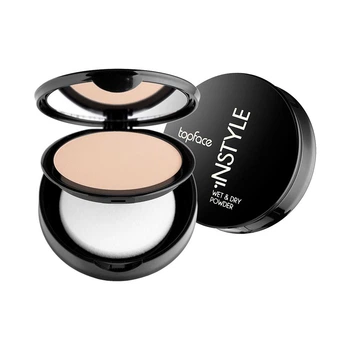 Пудра для лица Topface Instyle Wet & Dry Powder со стойким мягко-матовым финишем 005 Beige Бежевый 10 г