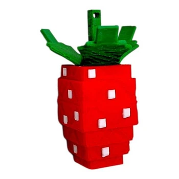 3D Брелок ROBLOX СТАРАЯ КЛУБНИКА червоний брелок для ключів та рюкзака стильний подарунок