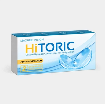 Контактні лінзи торичні HiToric For Astigmatism -5.25, AXE -20°, CYL -0.75 упаковка 2 шт