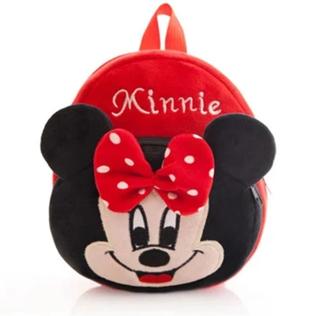 Рюкзак детский Минни Маус (Minnie Mouse) 23х18 см. Плюш Красный