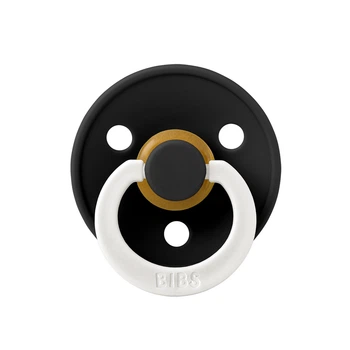 Соска пустышка Bibs Colour round 18+ мес 3 размер Black Glow