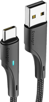 Кабель Essager Rousseau USB to Type C 3A Fast Charging Cable 1 м Black (EXCT-LS01)