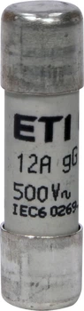 Запобіжник CH10x38 gG 12A 500V ETI (Кратно 10шт.) (2651018)