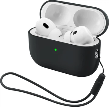 Чехол ArmorStandart Silicone Case with straps для Apple AirPods Pro 3 Black (ARM91276)