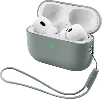 Чехол ArmorStandart Silicone Case with straps для Apple AirPods Pro 3 Grey (ARM91281)