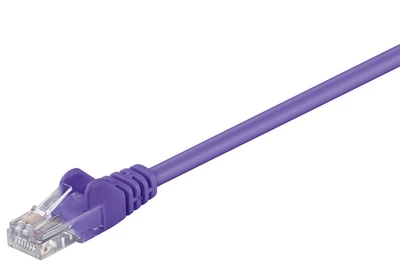 Патч-корд Goobay RJ45 UTP5e 2.0m patch AWG28 D=4.5mm Gold Protect фіолетовий(75.09.5228)