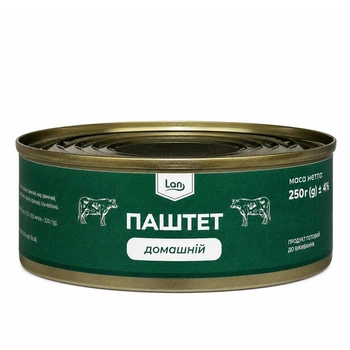 Паштет Домашний Lan в жестяной банке, 250 г.