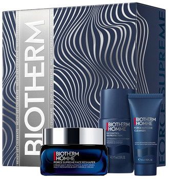 Набір косметичних засобів для догляду Biotherm Homme Моделюючий крем для обличчя 50 мл + Антиперспірант-ролик 75 мл + Очищуючий гель для обличчя 40 мл (3614274720297)