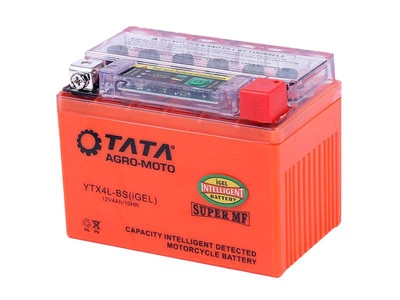 Аккумулятор гелевый TT AGRO MOTO YTX4L-BS TT 4AH, 113х70х85 мм оранжевый, с индикатором