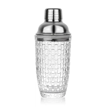 Шейкер барный Total Barware Коблер стеклянный с ситечком 350 мл прозрачный (36853-Sh-C-350-g)