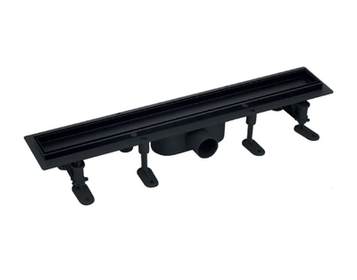 Лінійний душовий трап MIXXUS Drain-06 Black 500 мм, пластикова основа, вставка SUS304