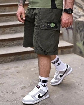 Мужские шорты карго Stone Island PALUM зеленые ТР6975 33