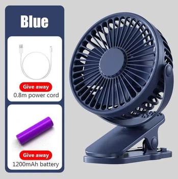 Вентилятор аккумуляторный FAN-AF01 с USB с прищепкой 3 скорости, 360 градусов Jam6797