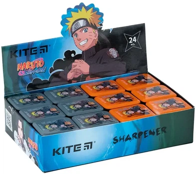 Набор точилок для карандашей Kite Naruto Shippuden с контейнером ассорти цветов 24 шт (NR24-116)