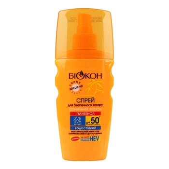 Спрей для безпечної засмаги БІОКОН SPF-50+ 160 мл (4820160031180)