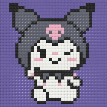 Алмазна мозаїка міні Куромі Kuromi 10х10 см 2786012641