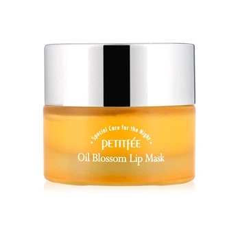 Ночная маска для губ с витамином Е и маслом облепихи PETITFEE Oil Blossom Lip Mask Sea Buckthorn Oil 15 ml