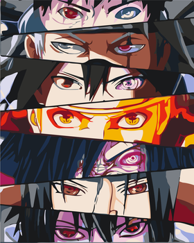 Картина по номерам Наруто Сила глаз Naruto 40х50 см PN N E