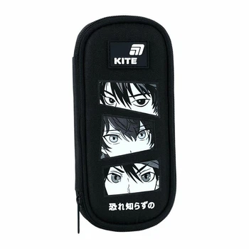 Пенал Kite Anime Boy "Аніме" 21х8.5х5 см 1 отделение + органайзер прямоугольный на молнии черный (K26-662-20)