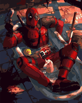 Картина по номерам Марвел Дэдпул Marvel Deadpool 40х50 см PN M D